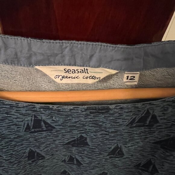 Seasalt Cornwall Trewoon Tunic, Blue Ship print, Size 8 (US), 12 (Uk) - Picture 2 of 3